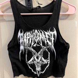 WIDOW Lord of Darkness Graphic Cropped Tank Top